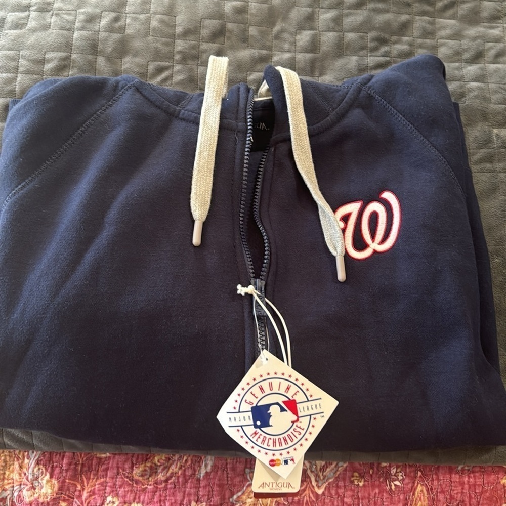 Antigua MLB Athleisure Washington Nationals Zip Up Hoodie